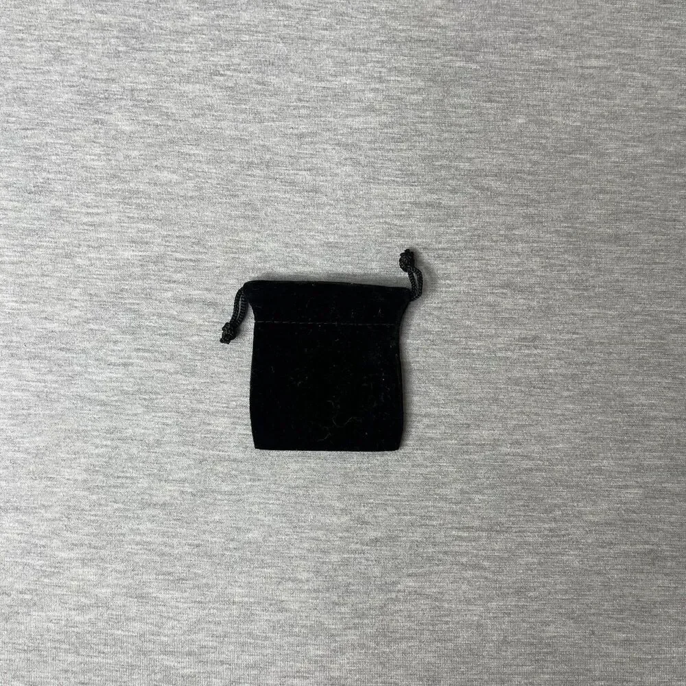 Solid Black Velour Gift Dust Bag 3” x 2.5”